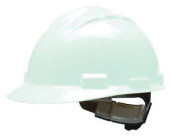 Bullardﾮ White HDPE Cap Style Hard Hat With 4 Point Pinlock Suspension