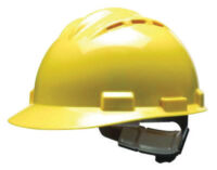 Bullardﾮ Yellow HDPE Cap Style Hard Hat With 4 Point Rachet Suspension