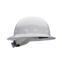 Fibre-Metalﾮ by Honeywell White E1 Thermoplastic Full Brim Hard Hat With 8 Point Ratchet Suspension
