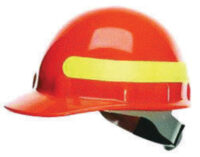 Fibre-Metalﾮ by Honeywell Orange E2 Thermoplastic Cap Style Hard Hat With 8 Point Ratchet Suspension And Yellow Reflective Tape