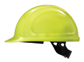 Northﾮ By Honeywell Hi-Viz Yellow North Zoneﾙ HDPE Cap Style Hard Hat With Quick-Fit 4 Point Pinlock Suspension, Accessory Slots And Removable Brow Pad