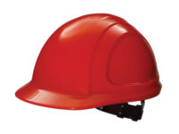 Northﾮ By Honeywell Hi-Viz Red North Zoneﾙ HDPE Cap Style Hard Hat With 4 Point Ratchet Suspension, Accessory Slots And Removable Brow Pad