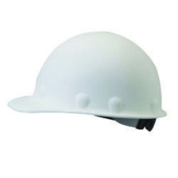 Fibre-Metalﾮ by Honeywell White Roughneckﾮ Fiberglass Cap Style Hard Hat With SuperEightﾮ 8 Point Ratchet Suspension