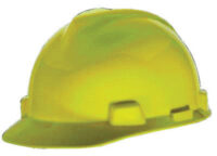 MSA Yellow V-Gardﾮ Polyethylene Standard Slotted Cap Style Hard Hat With 1 Touchﾮ Suspension