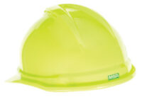 MSA Green And Yellow V-Gardﾮ 500 Polyethylene Slotted Cap Style Hard Hat With Fas Tracﾮ 4 Point Ratchet Suspension