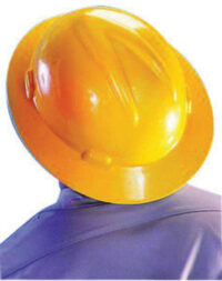 MSA Yellow V-Gardﾮ Polyethylene Slotted Full Brim Hard Hat With Staz Onﾮ 4 Point Pinlock Suspension