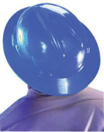 MSA Blue V-Gardﾮ Polyethylene Slotted Full Brim Hard Hat With Staz Onﾮ 4 Point Pinlock Suspension