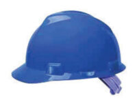 MSA Blue V-Gardﾮ Polyethylene Standard Slotted Cap Style Hard Hat With Staz Onﾮ 4 Point Pinlock Suspension