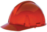 MSA Orange TopGardﾮ Polycarbonate Cap Style Hard Hat With Fas Tracﾮ Ratchet Suspension