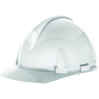 MSA White TopGardﾮ Polycarbonate Cap Style Hard Hat With Fas Tracﾮ Ratchet Suspension