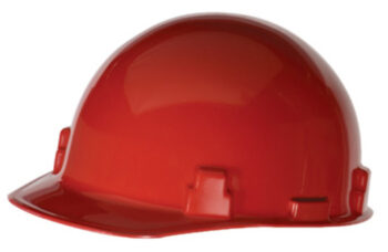 Radnorﾮ Red SmoothDomeﾮ Polyethylene Cap Style Standard Hard Hat With Suspension