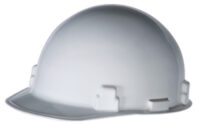 Radnorﾮ White SmoothDomeﾮ Polyethylene SlottedCap Style Hard Hat With Ratchet Suspension