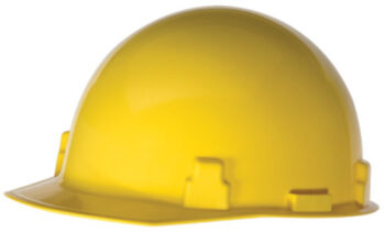 Radnorﾮ Yellow SmoothDomeﾮ Polyethylene Cap Style Hard Hat With Ratchet Suspension