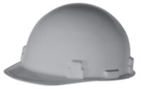 Radnorﾮ Gray SmoothDomeﾮ Polyethylene Cap Style Hard Hat With Ratchet Suspension
