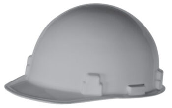 Radnorﾮ Gray SmoothDomeﾮ Polyethylene Cap Style Hard Hat With Ratchet Suspension