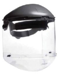 Fibre-Metalﾮ by Honeywell High Performanceﾮ Model F400 Clear Propionate Dual Crown Faceshield System With Window, Clear Chin Guard And Speedyﾮ Mounting Loop System For Use With 4" Crown 3C Ratchet Headgear And Mounting Visors To Slotted Hard Caps