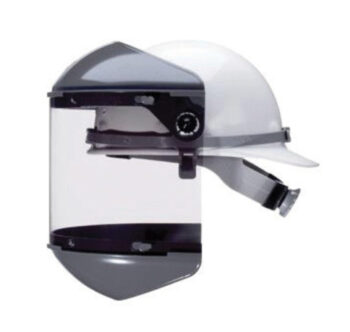 Fibre-Metalﾮ by Honeywell High Performanceﾮ Model F400 Clear Propionate Dual Crown Faceshield System With Window, Norylﾮ Chin Guard And Speedyﾮ Mounting Loop System For Use With 4" Crown 3C Ratchet Headgear And Mounting Visors To Slotted Hard Caps