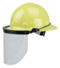 Fibre-Metalﾮ by Honeywell High Performanceﾮ Model FM71 Dielectric Plastic Full Brim Faceshield System With Fibre-Metalﾮ by Honeywell High Performance Wide-Vision Windows For Use With Model FM71 Norylﾮ Dielectric Full Brim Hat Mounting Bracket