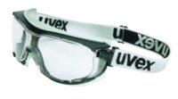 Uvexﾮ by Honeywell Carbonvisionﾙ Impact Goggles With Black And Gray Frame, Clear Dura-Stremeﾮ Anti-Fog Anti-Scratch Hard Coat Lens And Fabric Headband
