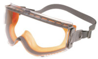 Uvexﾮ by Honeywell Stealthﾮ Impact Chemical Splash Goggles With Orange And Gray Frame, Clear Uvextremeﾮ Anti-Fog Lens And Fabric Headband