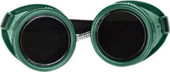Radnorﾮ Welding Goggles With Green Hard Plastic Frame And Shade 5 Green 50mm Round Lens