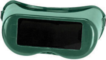 Radnorﾮ Fixed Front Welding Goggles With Green Rigid Frame And Shade 5 Green 2" X 4" Lens