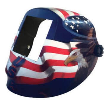Radnorﾮ Nylon RDX Series Welding Helmet Shell With 5 1/4" X 4 1/2" Fliter Opening And Allegiance Graphics