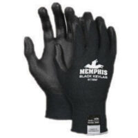 Memphis Medium 13 Gauge Cut Resistant Black Foam Nitrile Palm And Fingertip Coated Work Gloves With Kevlar® Liner And Knit Wrist