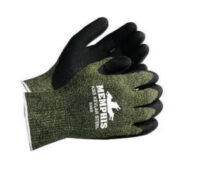 Memphis Gloves X-Large KS-5™ 13 Gauge Cut Resistant Green Dupont™ Kevlar® Nylon Steel Black Latex Dipped Palm And Finger Coated Work Gloves With Knit Wrist