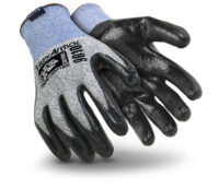 HexArmor® X-Large Gray, Blue And Black 9000 Series™ Polyethylene And Fiberglass Cut Resistant Gloves With Knit Wrist And Black Nitrile Coating On Palm And Fingers