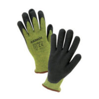 Radnor® 2X 13 Gauge DuPont™ Kevlar® Brand Fiber, Stainless Steel And Nitrile Palm Coated Cut Resistant Gloves With Knit Wrist, Stainless Steel Lined And Black Foam Nitrile Coating
