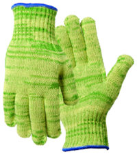 Wells Lamont Large Green And Yellow Whizard® Metalguard® Gunn Cut 7 ga Heavy Weight Fiber And Stainless Steel Ambidextrous Cut Resistant Gloves With Knitwrist, Dyneema® Lined And Additional Reinforcement Thumb Crotch