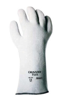 Ansell Size 9 Gray Crusaderﾮ Flex Heavy Weight Nitrile Non-Woven Felt Lined Heat Resistant Gloves With 10" Gauntlet Slip-On Cuff