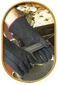 SHOWAﾙ Size 9 14" Black Char-Guardﾙ Non-Woven Lined Heat Resistant Gloves Gauntlet Slip-On Cuff