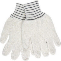 Memphis Glove Small 5 3/4" Natural 18 Ounce Regular Weight Cotton Polyester Blend Terry Cloth Heat Resistant Gloves With Straight Thumb And  2 1/2" Knit Wrist