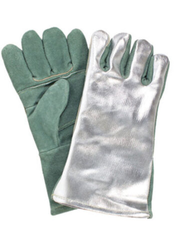 National Safety Apparelﾮ One Size Fits Most 13" Green Heat Resistant Gloves With Cotton And Wool Lining