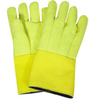 National Safety Apparel Large 14" Yellow 22 Ounce Thermobestﾙ Heat Resistant Gloves With Goldenbestﾙ Cuf, Wool Lining And Straight Thumb