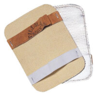 Tillmanﾙ 5 1/2" X 7 1/2" Silver And Tan Aluminized Rayon  Goldengardﾮ Heat Resistant Backhand Pad
