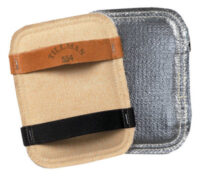 Tillmanﾙ 5 1/2" X 7 1/2" Silver And Yellow Aluminized Carbon Kevlarﾮ Ceramic Wool Goldengardﾮ Heat Resistant Backhand Pad
