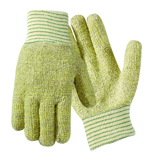 Wells Lamont Large Yellow And White Jomacᆴ Medium Weight Loop-Out Kevlarᆴ Cotton Blend Terry Cloth Heat Resistant Gloves With Knit Wrist Cuff