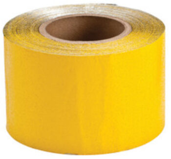 Brady® 4" X 150' Yellow Foil-backed Vinyl Retroreflective Sheeting Pavement Marking Tape